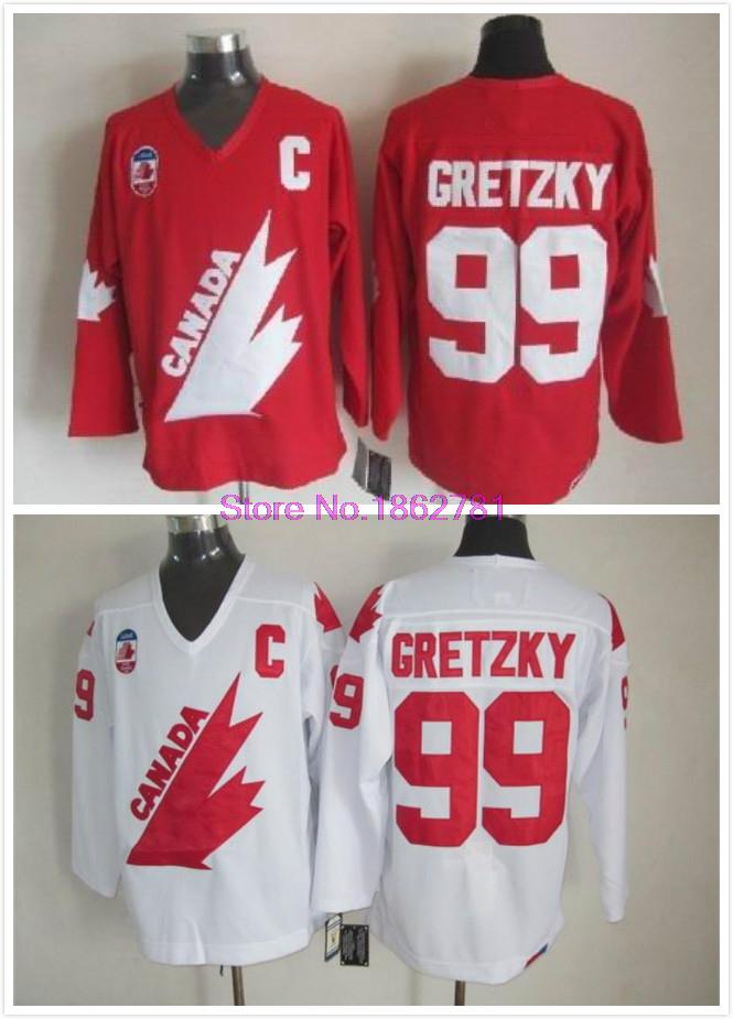  ĳ  Ű  99  ׷Ű  ȭƮ   Ƽ     ΰ/Wholesale Canada Mens Hockey Jersey 99 Wayne Gretzky Red White Retired Player Vintage T